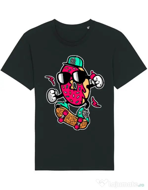 Tricou STANLEY STELLA barbat Donut skater Negru