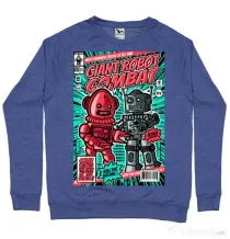 Bluza ADLER barbat Giant robot combat Albastru melanj