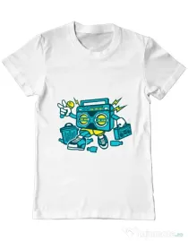 Tricou ADLER barbat Boombox Alb