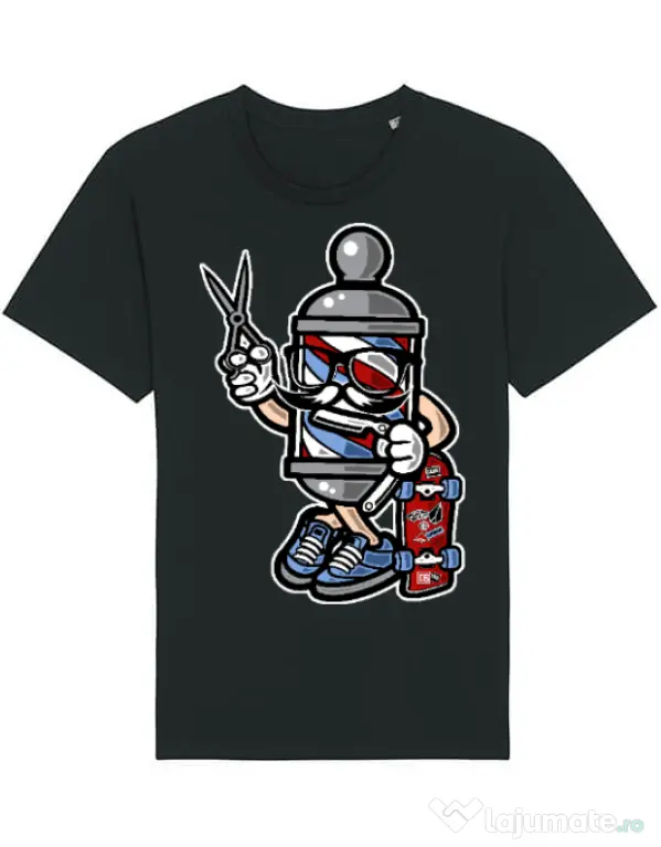 Tricou STANLEY STELLA barbat Barber Skater Negru