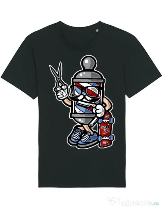 Tricou STANLEY STELLA barbat Barber Skater Negru