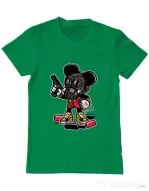 Tricou ADLER barbat Gangsta Mouse Verde mediu