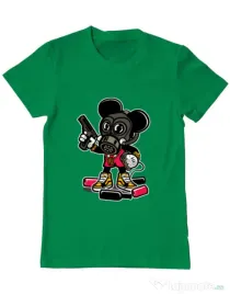 Tricou ADLER barbat Gangsta Mouse Verde mediu