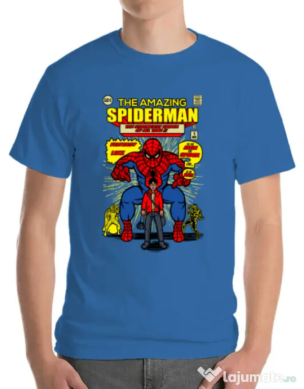 Tricou ADLER barbat The Amazing Spiderman Albastru azuriu