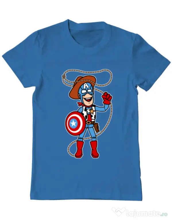 Tricou ADLER barbat Captain Woody Albastru azuriu