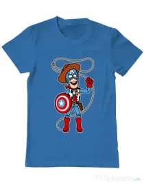 Tricou ADLER barbat Captain Woody Albastru azuriu