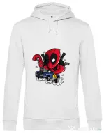 Hoodie barbat cu gluga Deadrace Alb