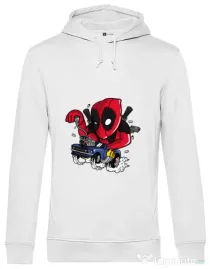 Hoodie barbat cu gluga Deadrace Alb