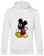 Hoodie barbat cu gluga Mickey Bane Alb