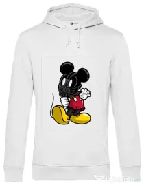 Hoodie barbat cu gluga Mickey Bane Alb