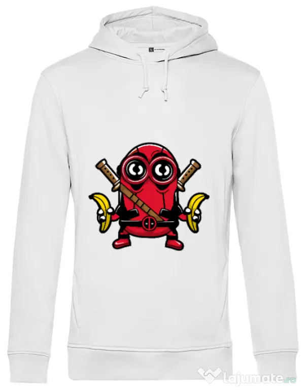 Hoodie barbat cu gluga Minionpool Alb