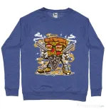 Bluza ADLER barbat Pizza Gangster Albastru melanj