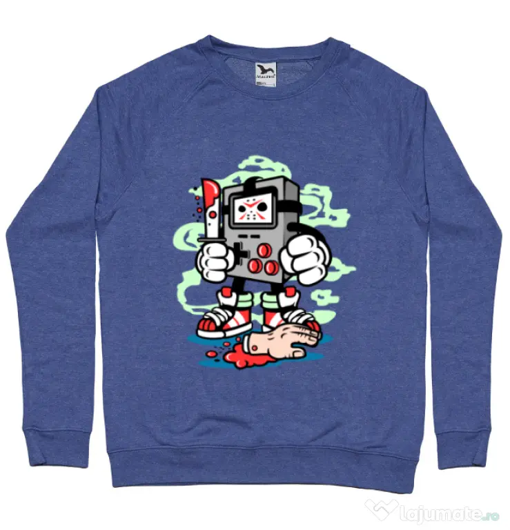 Bluza ADLER barbat Gamers Killer Albastru melanj