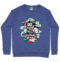 Bluza ADLER barbat Gamers Killer Albastru melanj