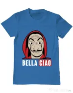 Tricou ADLER barbat Bella ciao Albastru azuriu