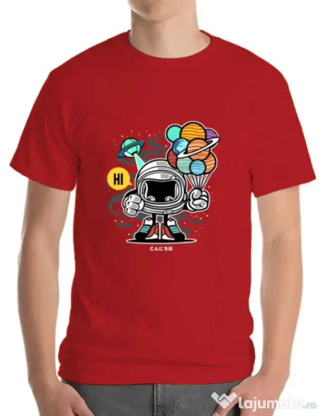 Tricou ADLER barbat Gift From Outer Space Rosu