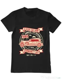 Tricou ADLER barbat Classic Car Show Negru