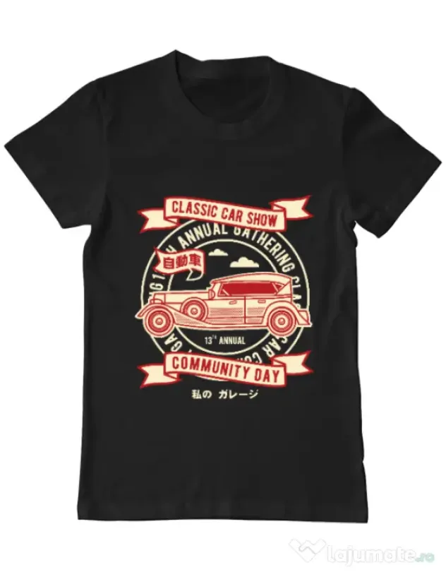 Tricou ADLER barbat Classic Car Show Negru
