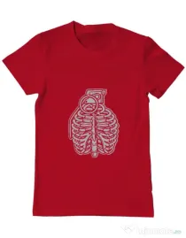 Tricou ADLER barbat Grenade Ribcage Rosu