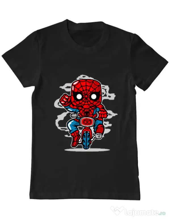Tricou ADLER barbat Spidey Minibike Negru