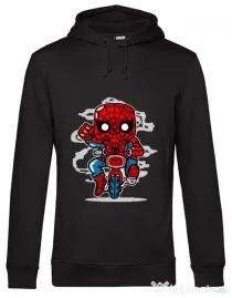 Hoodie barbat cu gluga Spidey Minibike Negru