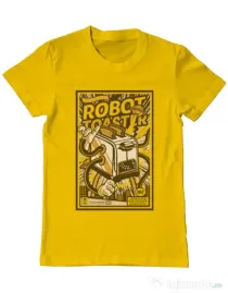 Tricou ADLER barbat Robot Toaster Galben