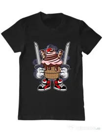 Tricou ADLER barbat Ice Cream Ninja Negru