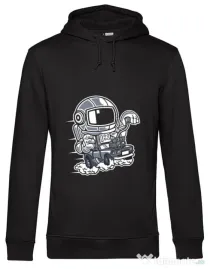 Hoodie barbat cu gluga Space Racer Negru