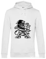 Hoodie barbat cu gluga Fighter Alb