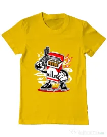 Tricou ADLER barbat Cigarette Killer Galben