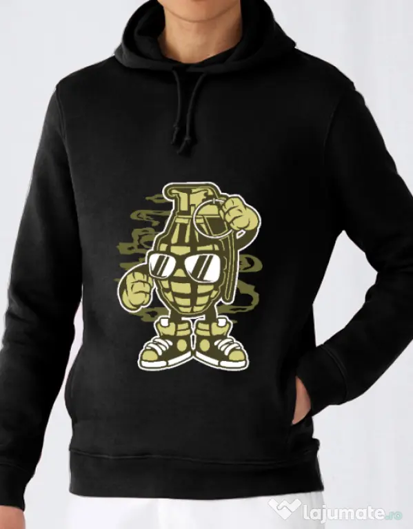 Hoodie barbat cu gluga Grenade Negru
