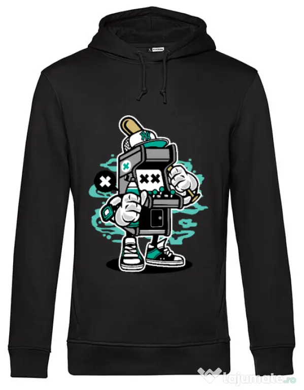 Hoodie barbat cu gluga Game On 2 Negru
