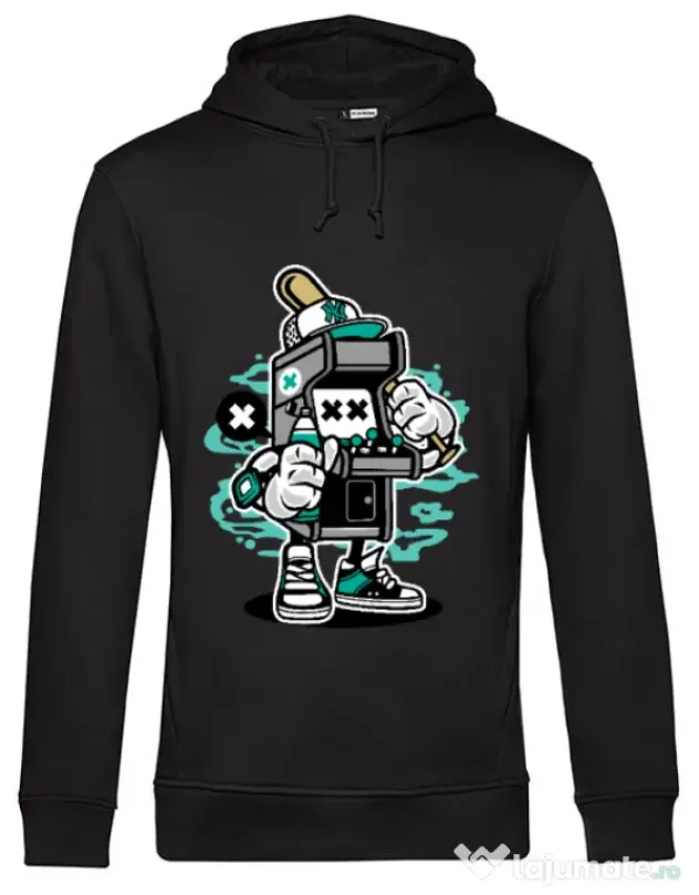 Hoodie barbat cu gluga Game On 2 Negru