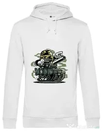 Hoodie barbat cu gluga War Tank Alb