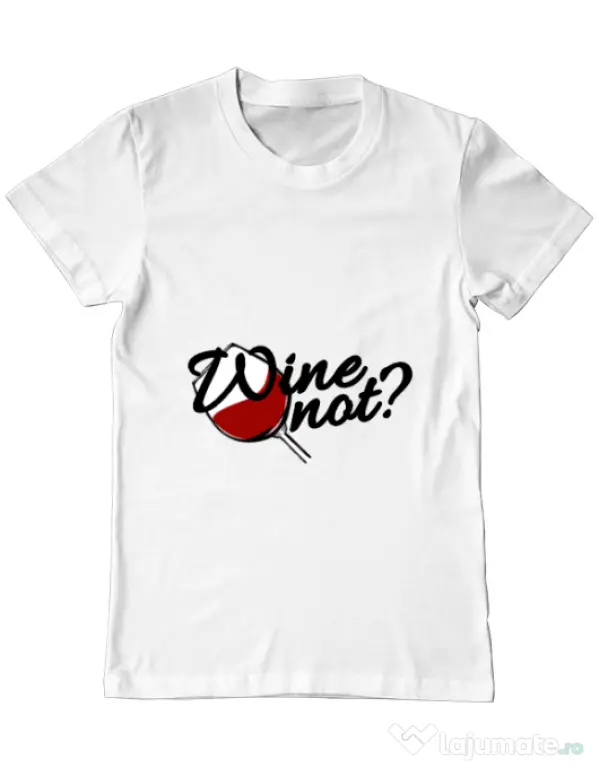 Tricou ADLER barbat Wine not Alb