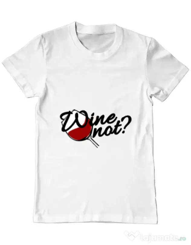 Tricou ADLER barbat Wine not Alb