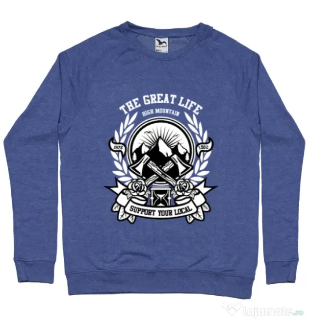 Bluza ADLER barbat Axe Albastru melanj