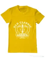Tricou ADLER barbat Old Classic Barber Galben