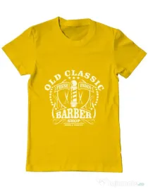 Tricou ADLER barbat Old Classic Barber Galben