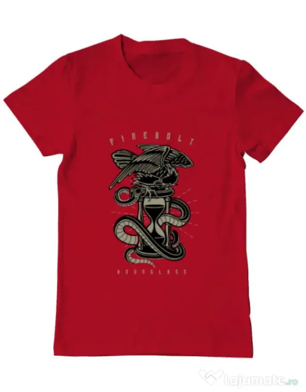 Tricou ADLER barbat Hourglass Rosu