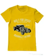 Tricou ADLER barbat Built For Speed Galben