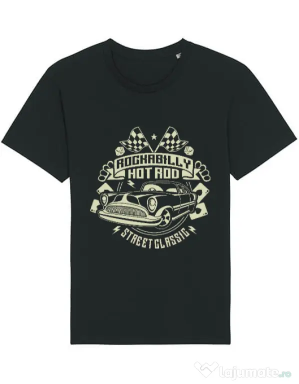 Tricou STANLEY STELLA barbat Rockabilly Hotrod Negru