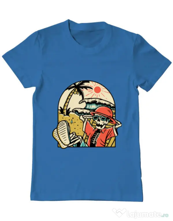 Tricou ADLER barbat Have a Break Albastru azuriu