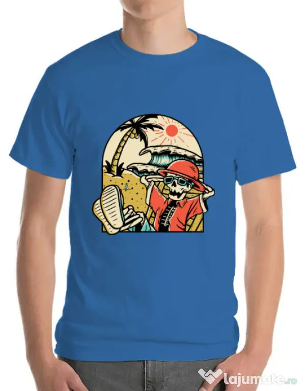 Tricou ADLER barbat Have a Break Albastru azuriu