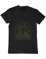 Tricou ADLER barbat Into the Mountain Negru