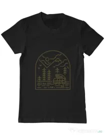Tricou ADLER barbat Into the Mountain Negru