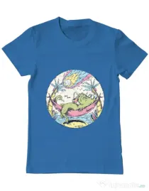 Tricou ADLER barbat Asteroid Day Albastru azuriu