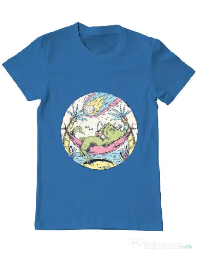Tricou ADLER barbat Asteroid Day Albastru azuriu