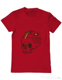 Tricou ADLER barbat Skull Island Rosu