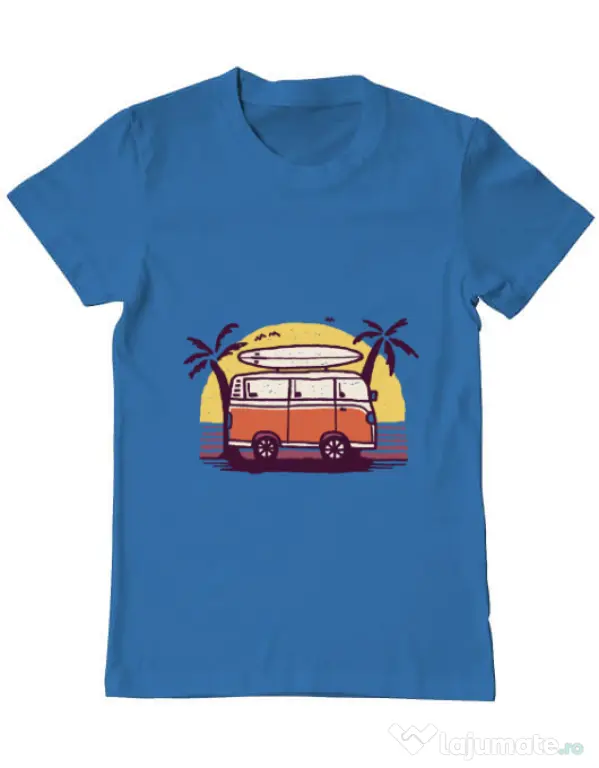 Tricou ADLER barbat Sunset Van Albastru azuriu